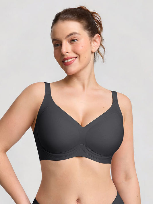 Audrey - Women's Bra Jelly Push Up with Wide Straps and Curved Band