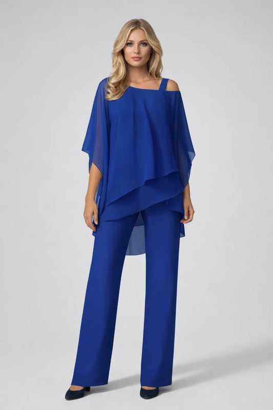 Charlotte - Women's Occasion Co-Ord Set Trousers Elegant with Overlay Top