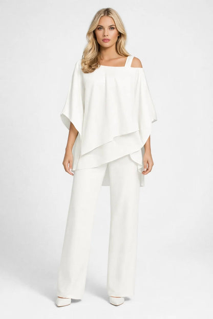 Charlotte - Women's Occasion Co-Ord Set Trousers Elegant with Overlay Top