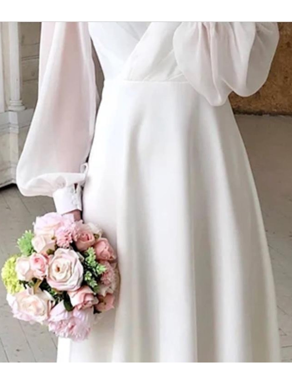 Charlotte - Women’s Wedding Guest Maxi Dress Formal with Puff Sleeves