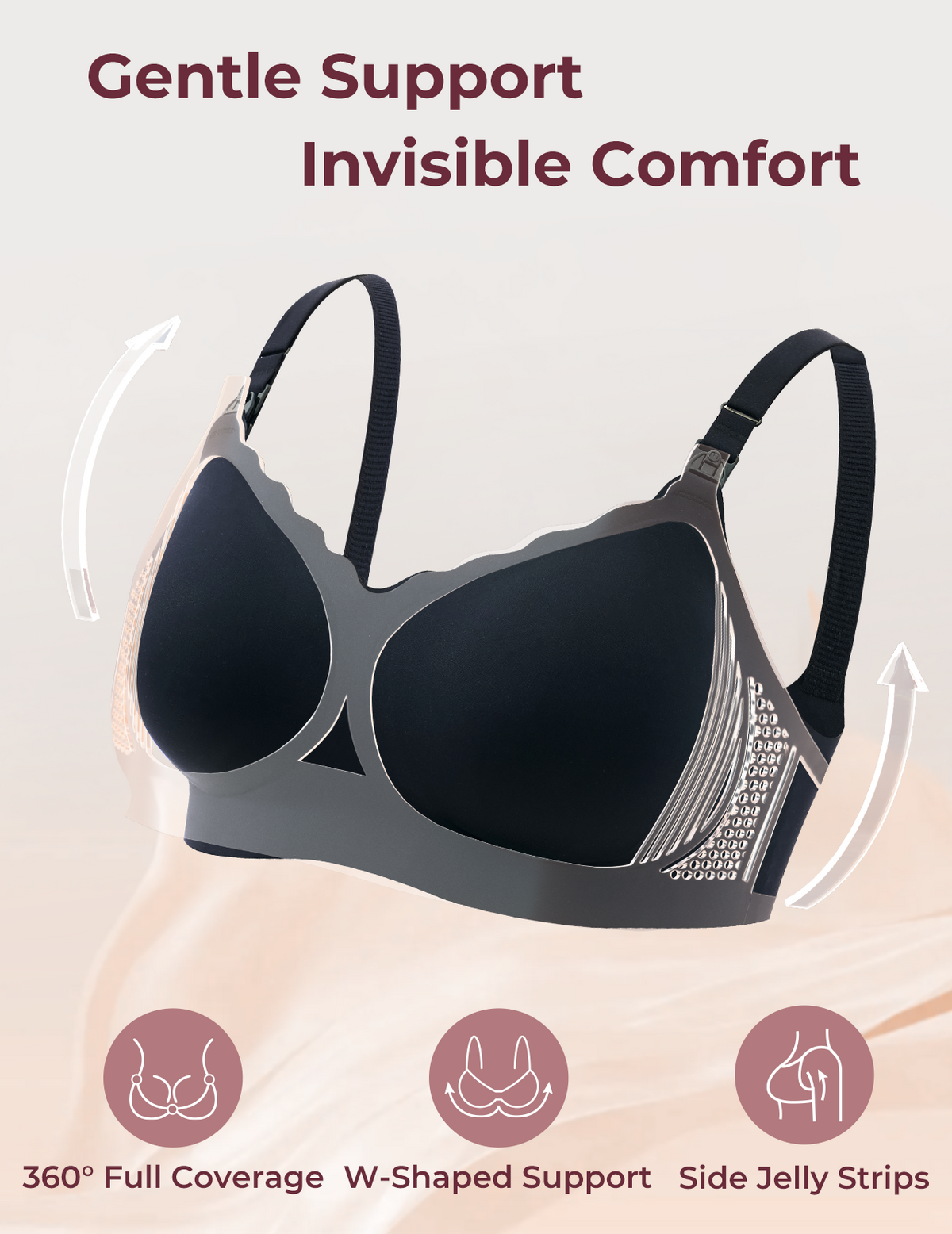 Eleanor - Women's Bra Nursing and Pumping Hands Free Cooling with Clips