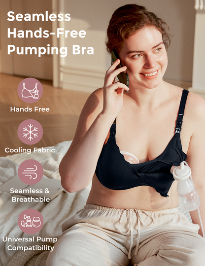 Eleanor - Women's Bra Nursing and Pumping Hands Free Cooling with Clips