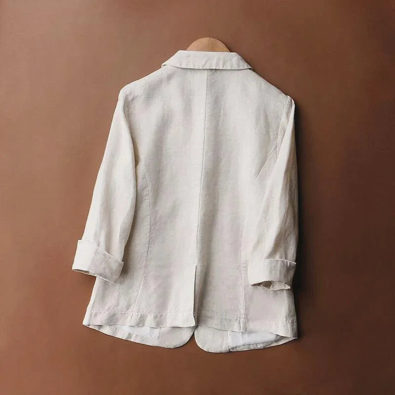 Ella - Women's Blazer Lightweight Elegant Single Button with Notch Lapel