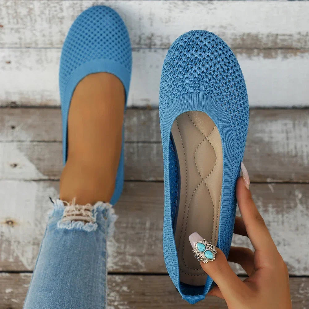 Ella - Women’s Lightweight Platform Ballet Flats with Breathable Upper