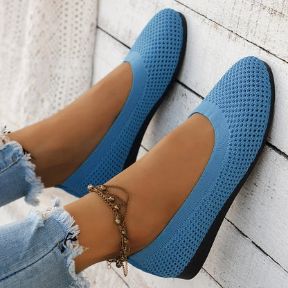 Ella - Women’s Lightweight Platform Ballet Flats with Breathable Upper
