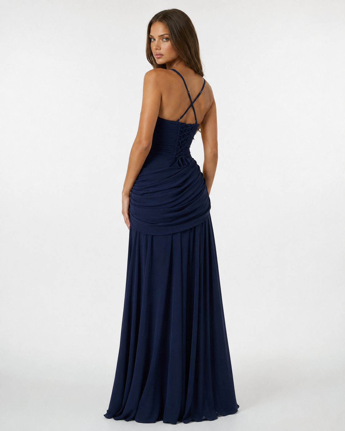 Ella - Women’s Wedding Guest Maxi Dress for Summer with Ruched Bodice