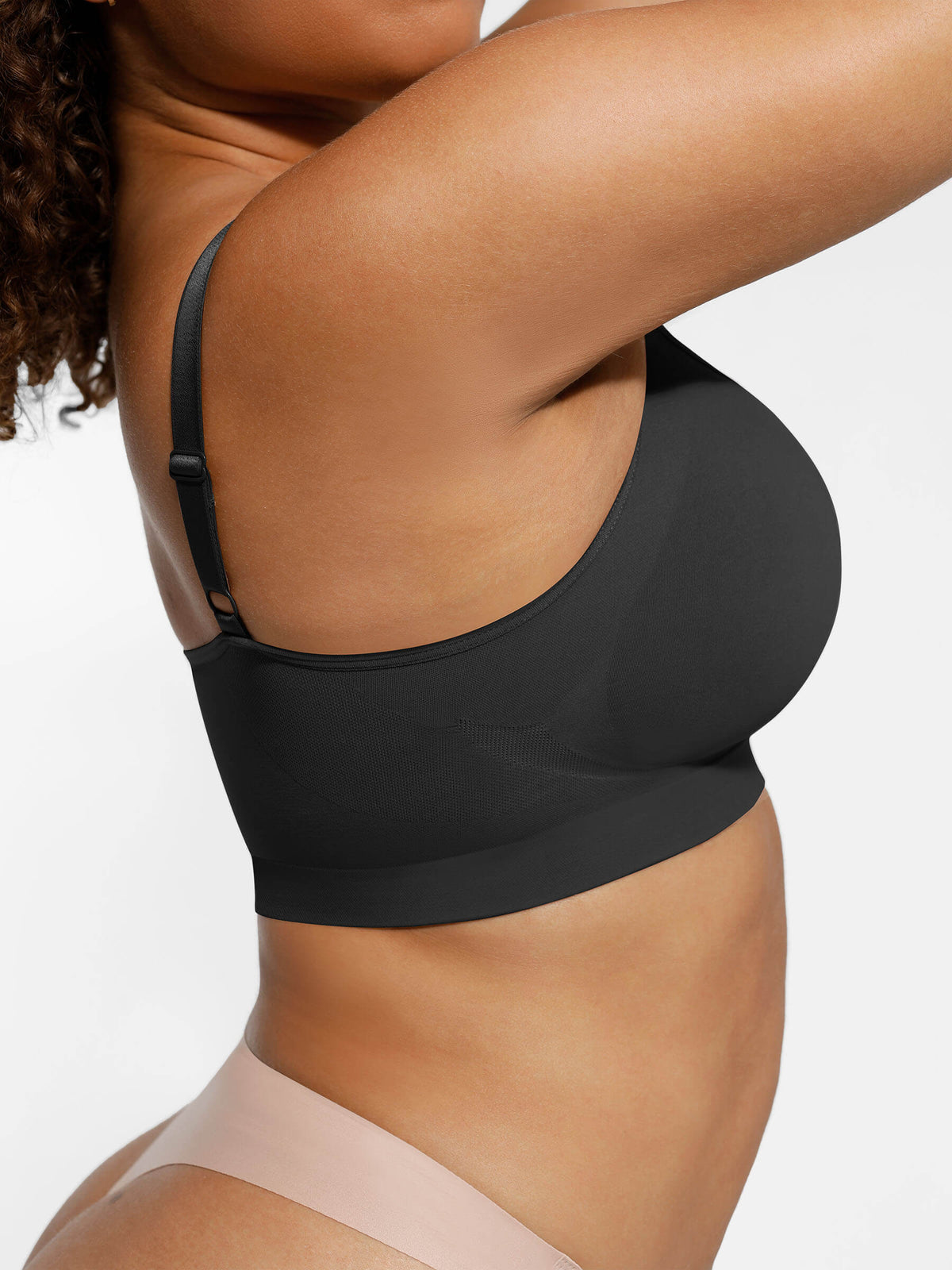 Emily - Women's Bra Push Up Seamless with Ruched Front and Wide Band