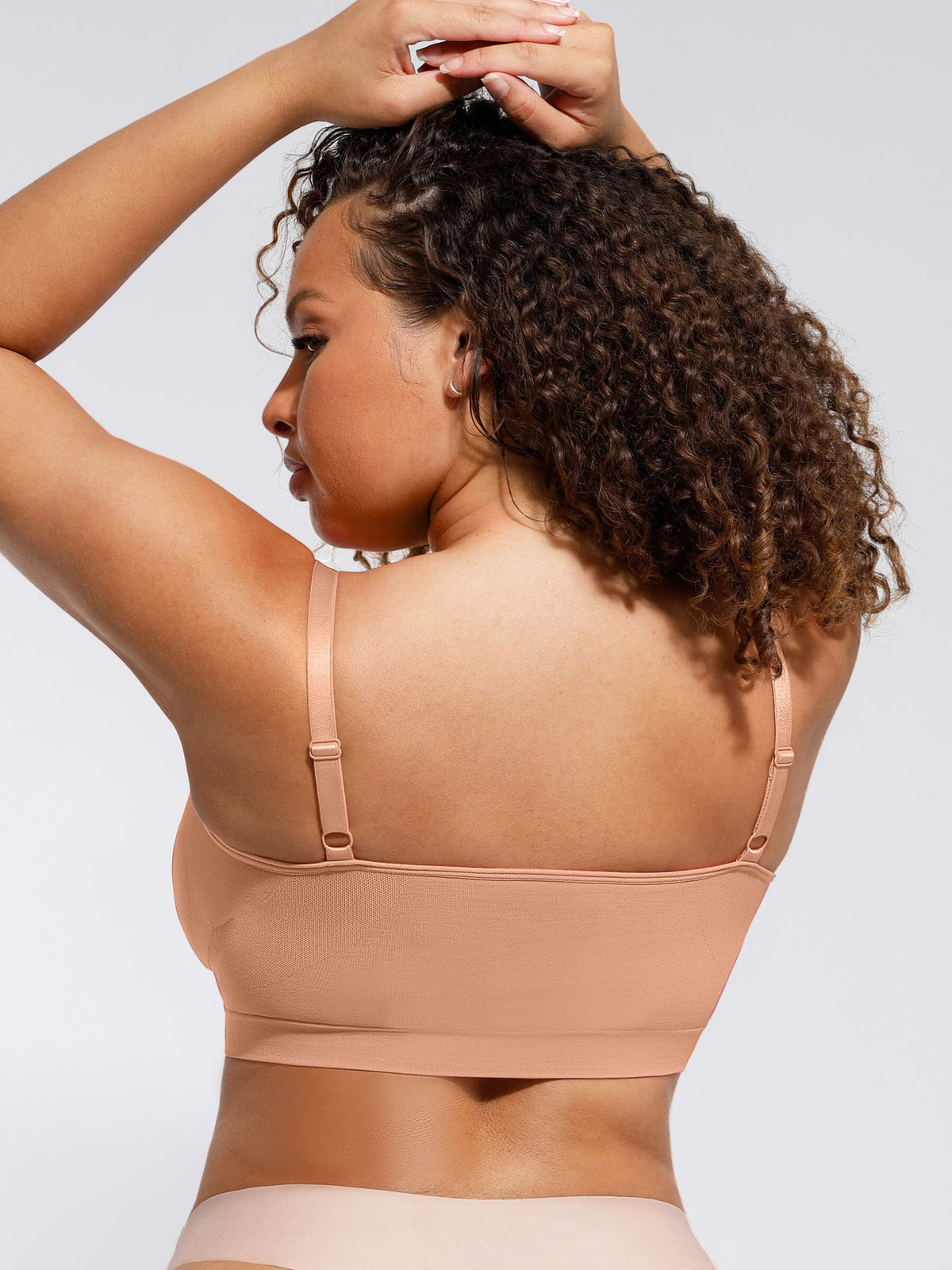 Emily - Women's Bra Push Up Seamless with Ruched Front and Wide Band