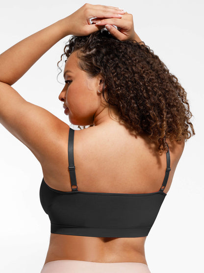 Emily - Women's Bra Push Up Seamless with Ruched Front and Wide Band
