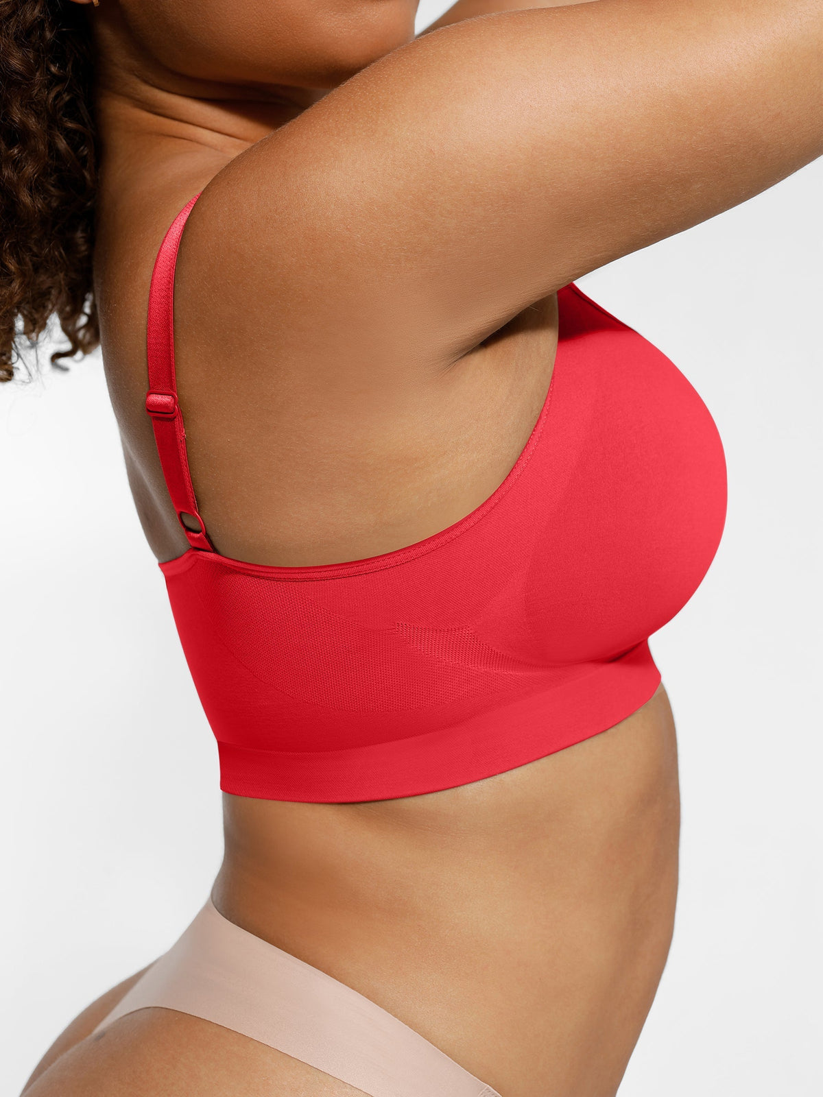 Emily - Women's Bra Push Up Seamless with Ruched Front and Wide Band