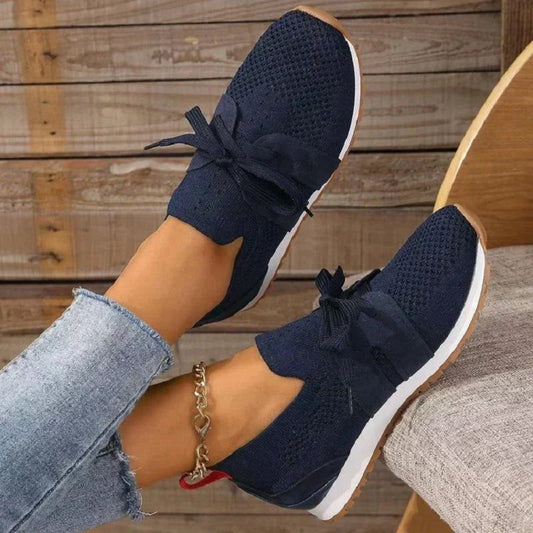 Evie - Women's Sneakers Comfort Fit for Wide Feet with Lace Up Front