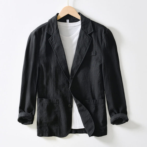 Grace - Women's Summer Blazer Lightweight Casual with Patch Pockets
