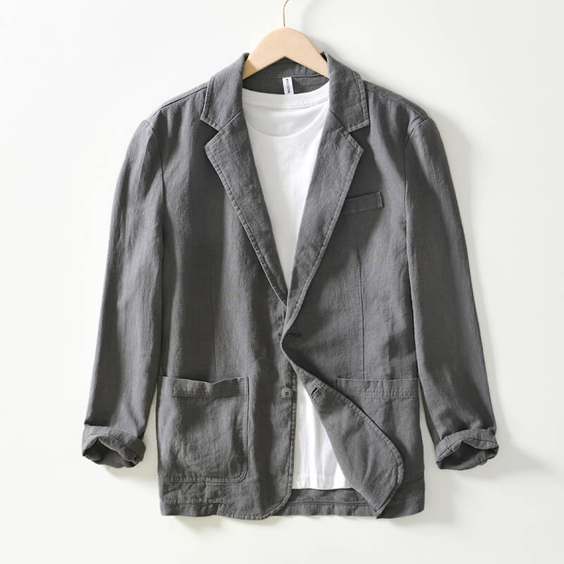 Grace - Women's Summer Blazer Lightweight Casual with Patch Pockets