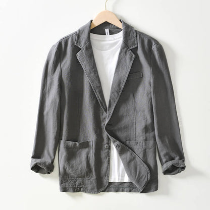 Grace - Women's Summer Blazer Lightweight Casual with Patch Pockets