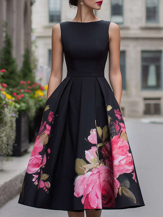 Harper - Women’s Wedding Guest Summer Dress Formal Midi with Pleated Skirt