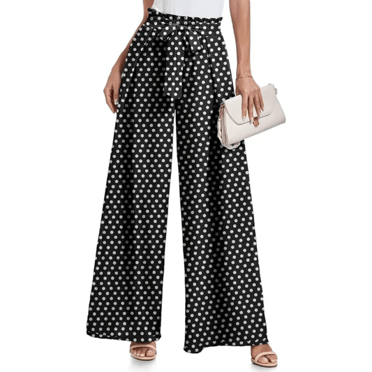 Harper - Women's Wide Leg Pants Lightweight for Summer with Tie Waist