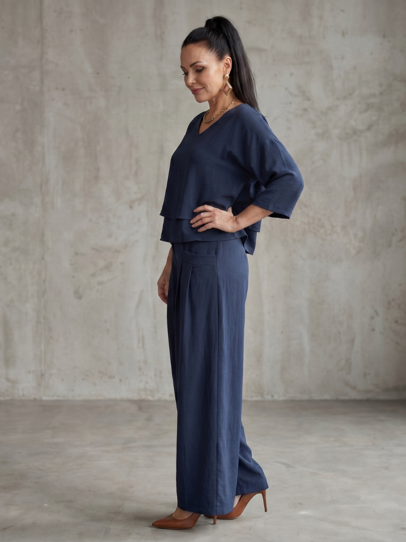 Isla - Women's Summer Co-Ord Set Relaxed with Wide Leg Trousers