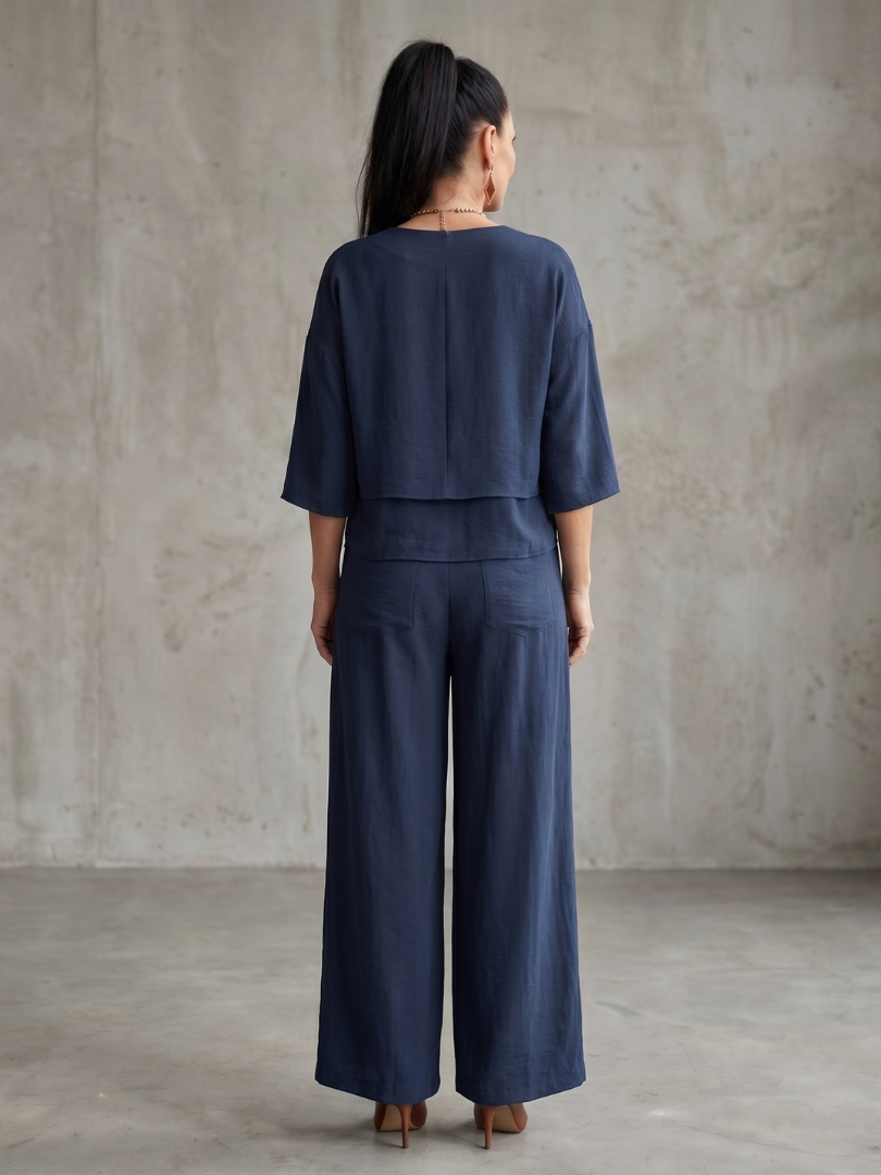 Isla - Women's Summer Co-Ord Set Relaxed with Wide Leg Trousers