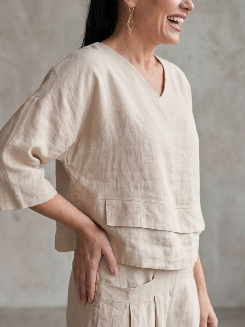 Isla - Women's Summer Co-Ord Set Relaxed with Wide Leg Trousers