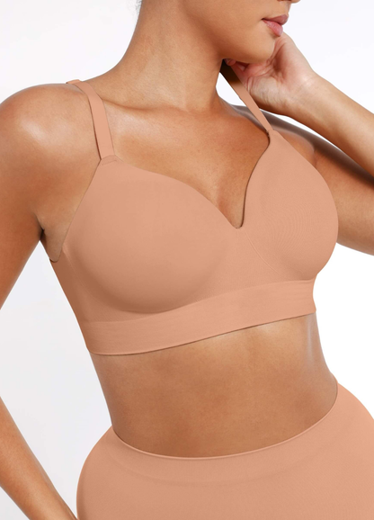 Ivy - Women's Bra Push Up for Daily Comfort with Seamless Plunge Cups