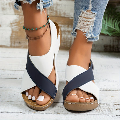 Lily - Women’s Comfort Summer Sandals Wide Foot with Crossover Straps