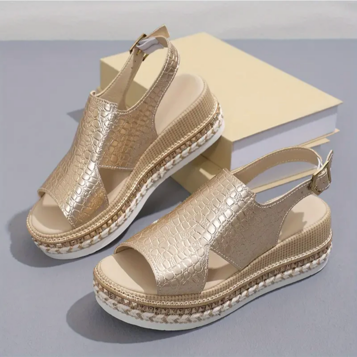 Lily - Women’s Summer Sandals Chunky Comfort Platform with Buckle Slingback