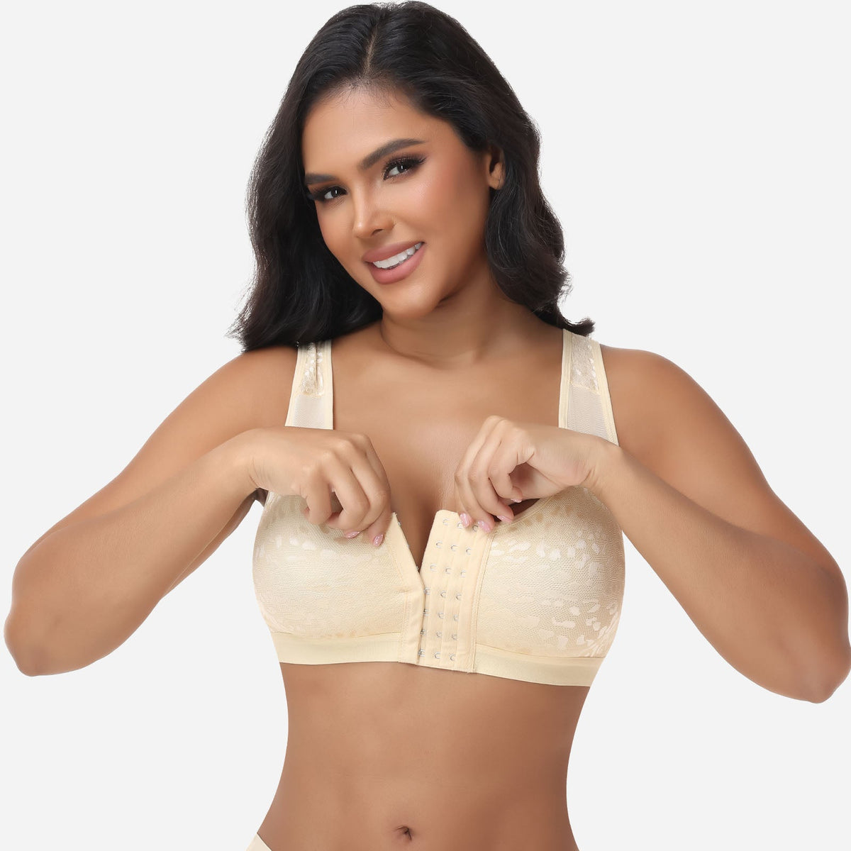 Lucy - Women's Bra Front Closure Wireless Support for Everyday Comfort