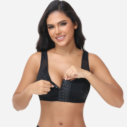 Lucy - Women's Bra Front Closure Wireless Support for Everyday Comfort