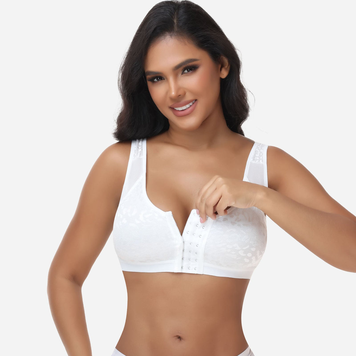 Lucy - Women's Bra Front Closure Wireless Support for Everyday Comfort