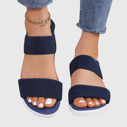 Lucy - Women’s Summer Sandals Comfort Slip-On with Wide Stretch Straps