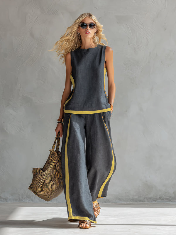 Matilda - Women's Summer Co-Ord Set Oversized with Wide Leg Trousers