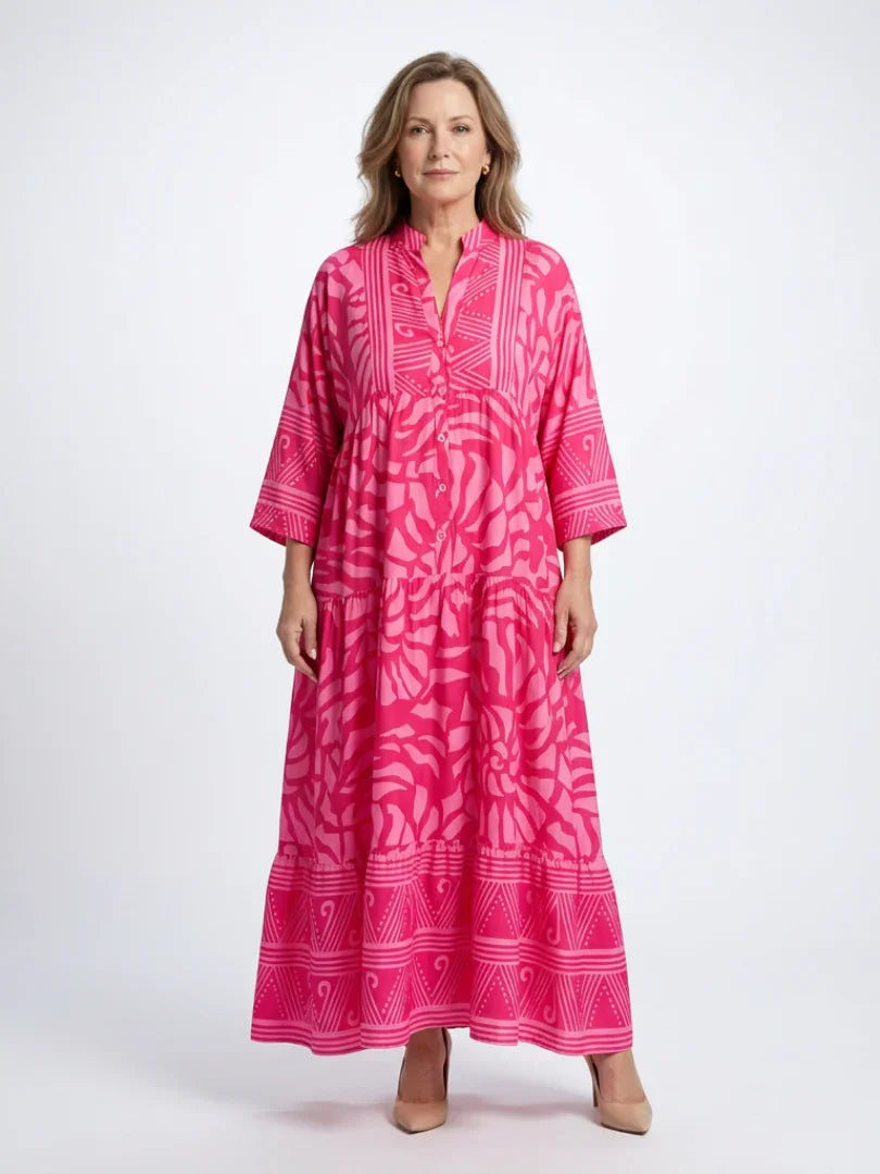 Matilda - Women's Summer Maxi Dress Boho Oversized with Tiered Skirt
