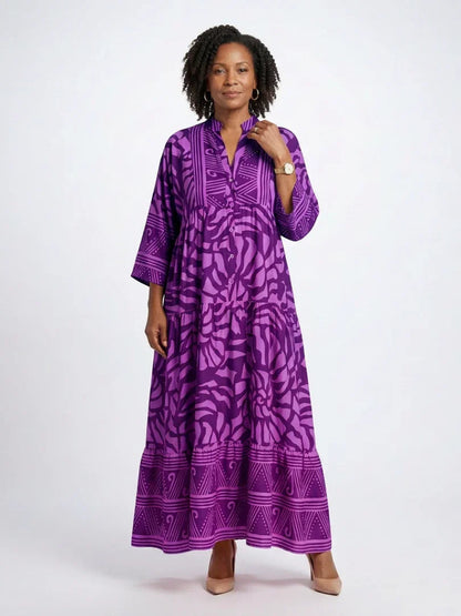 Matilda - Women's Summer Maxi Dress Boho Oversized with Tiered Skirt