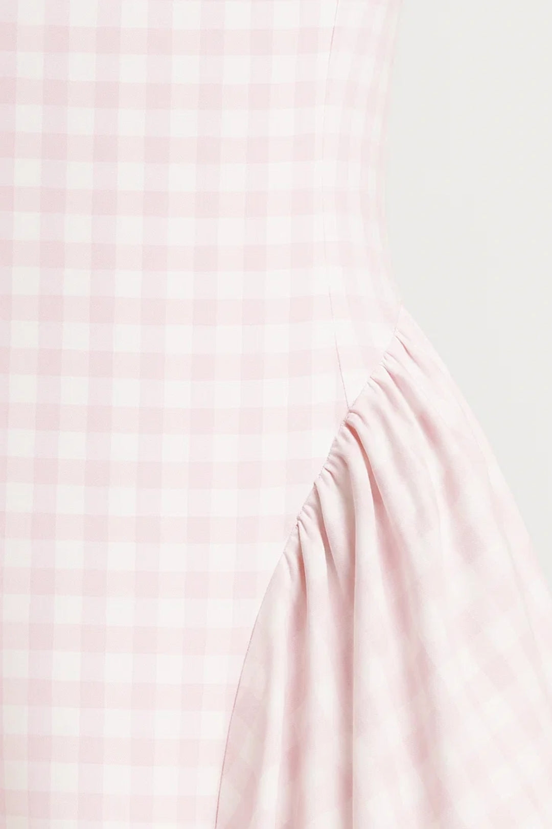 Matilda - Women's Summer Midi Dress with Gingham Check and Full Flared Skirt