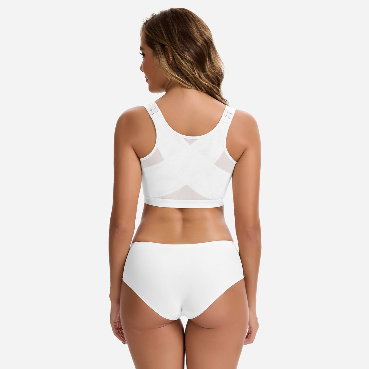Olivia - Women's Bra Front Closure with Wide Straps and Full Coverage