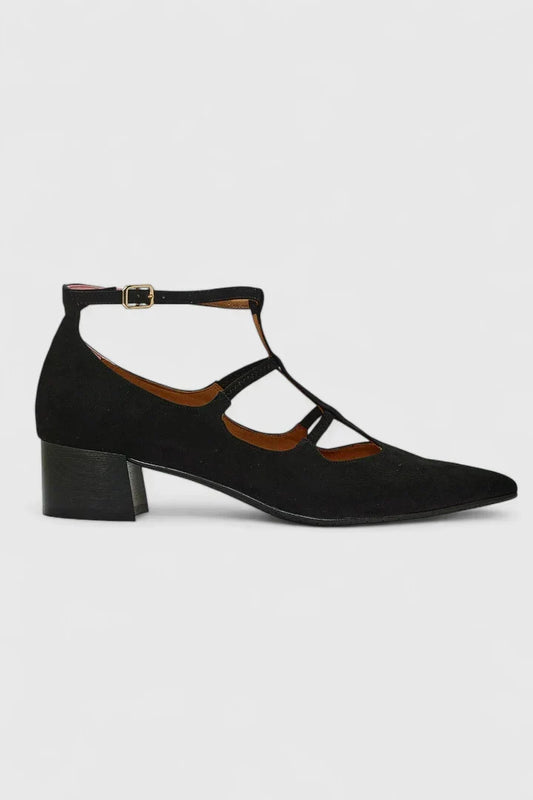 Ruby - Women’s Occasion Heels Elegant Pointed Toe with T-Bar Ankle Strap