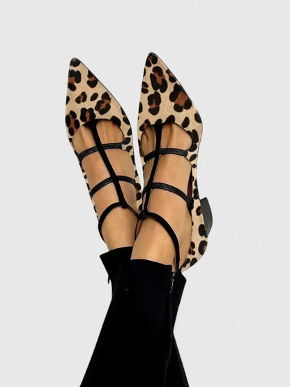 Ruby - Women’s Occasion Heels Elegant Pointed Toe with T-Bar Ankle Strap