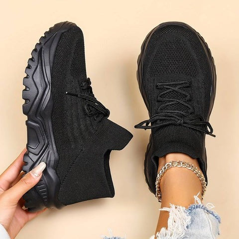 Ruby - Women's Sneakers Casual with Chunky Platform Sole and Sock Fit