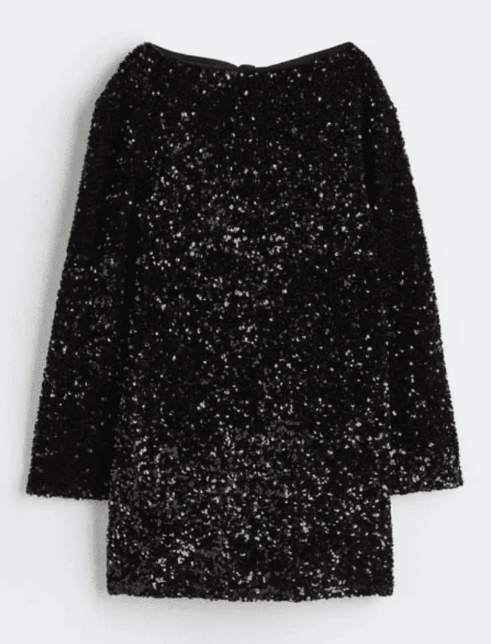 Ruby - Women's Wedding Guest Dress Sequin with Long Sleeves and Boat Neck