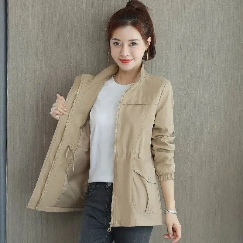 Sophie - Women's Summer Jacket Waterproof with Drawstring Waist and Pockets