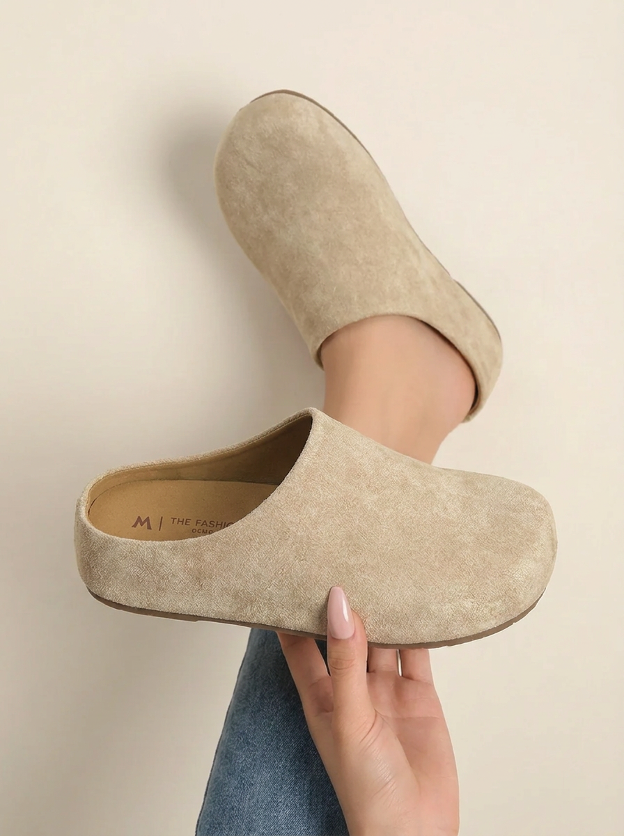 Willow - Women's Comfort Loafers with Backless Slip On Round Toe Design