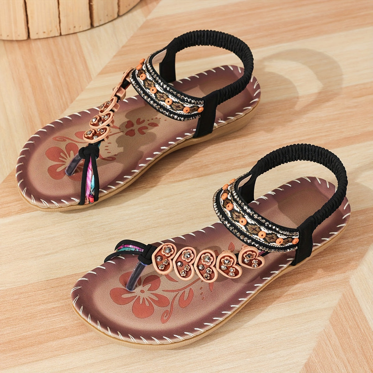 Willow - Women's Summer Sandals Boho Comfort Flats with Toe Post Strap