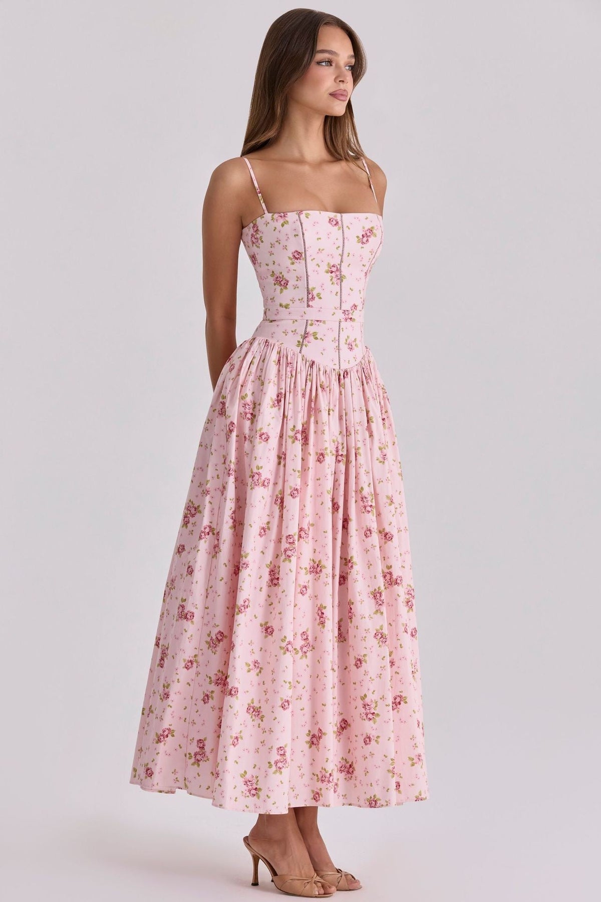 Willow - Women’s Wedding Guest Maxi Dress Formal with Corset Bodice