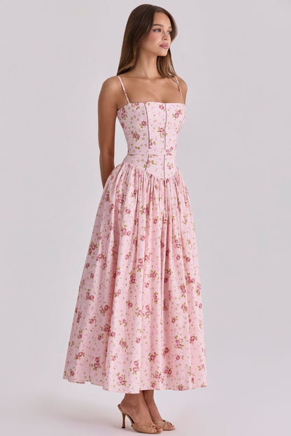 Willow - Women’s Wedding Guest Maxi Dress Formal with Corset Bodice