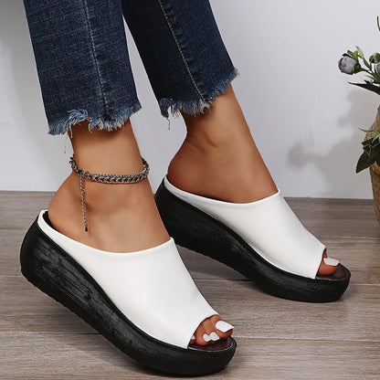 Willow - Women’s Wide Foot Comfort Sandals Slip-On with Wedge Platform