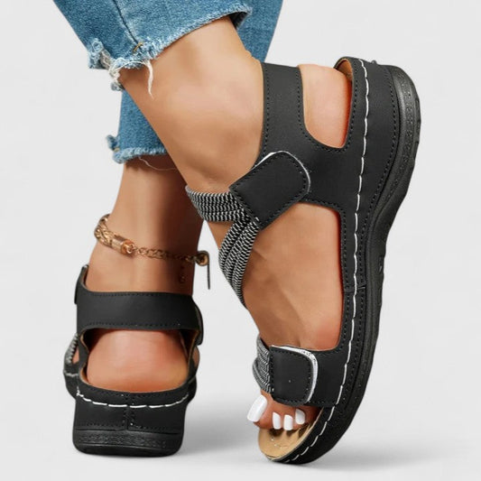 Zoe - Women’s Summer Sandals Flat Platform Comfort with Adjustable Straps