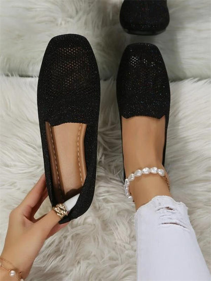Women's Non Slip Flats Black