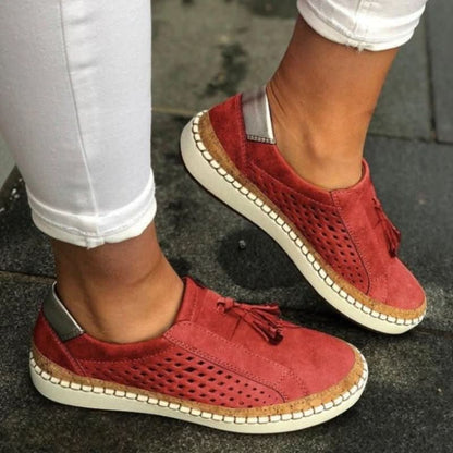 Women's Slip On Sneakers - Red