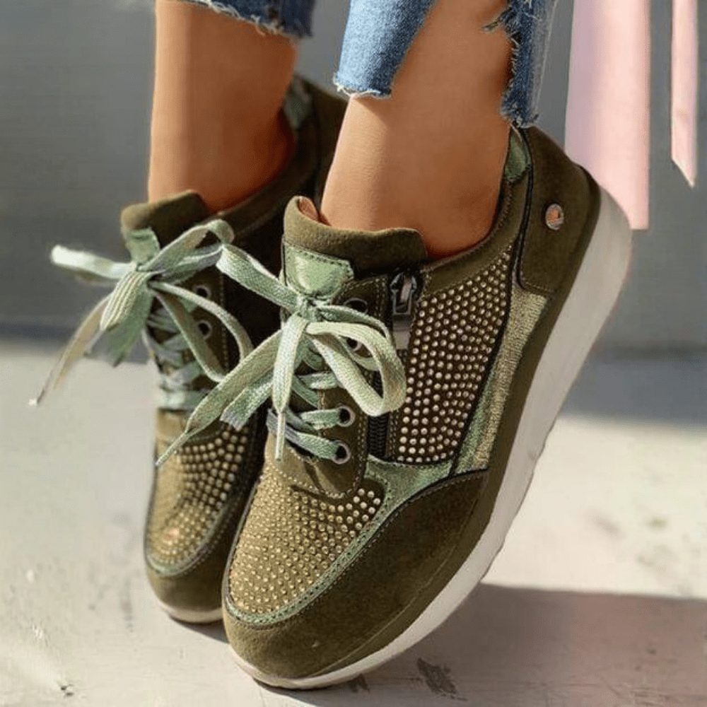 Women's Wide Fit Walking Shoes - Green