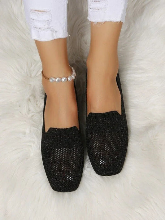 Women's Round Toe Ballet Flats Black